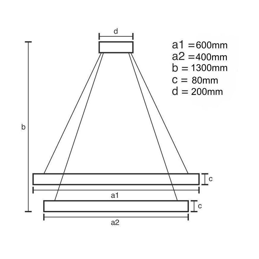 LED Reguliuojamas pakabinamas sietynas LED/140W/230V 3000-6500K + nuotolinio valdymo pultas