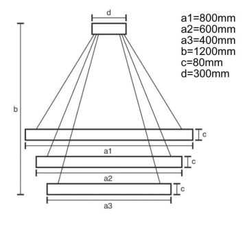 LED Reguliuojamas pakabinamas sietynas LED/170W/230V 3000-6500K + nuotolinio valdymo pultas