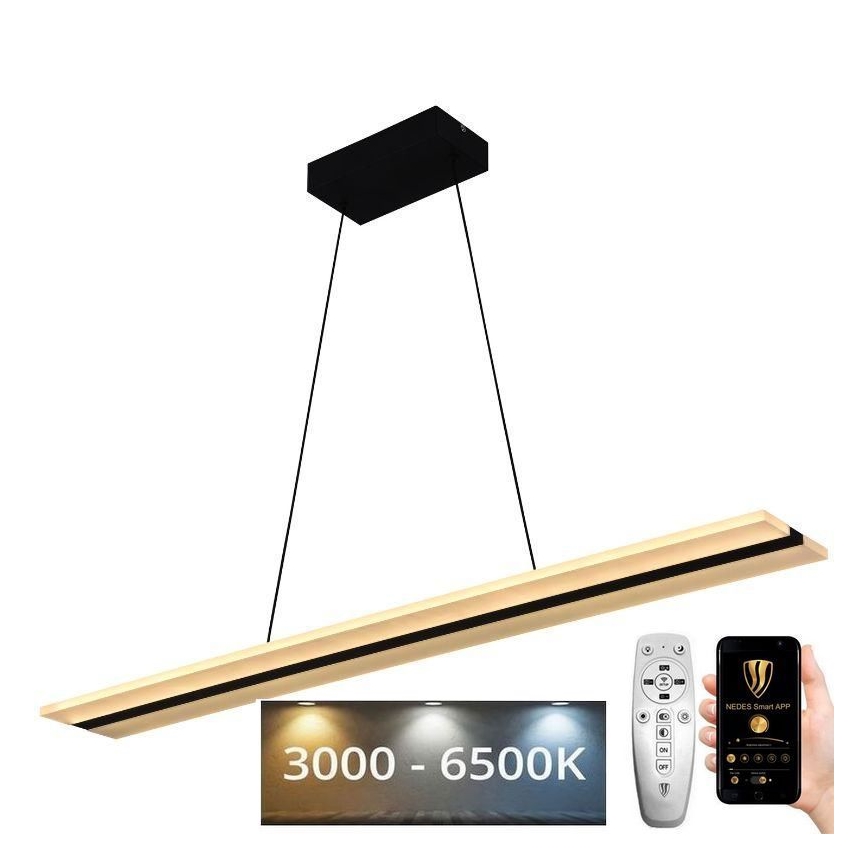 LED Reguliuojamas pakabinamas sietynas LED/40W/230V 3000-6500K juoda + nuotolinio valdymo pultas