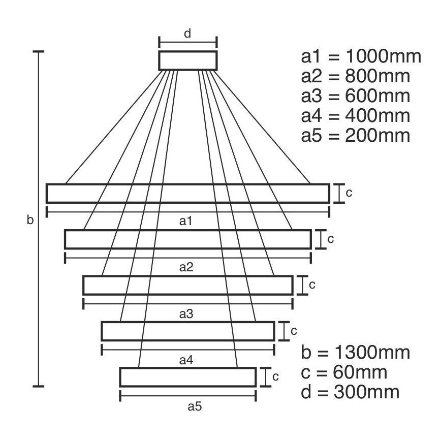 LED Reguliuojamas pakabinamas sietynas LED/420W/230V 3000-6500K + valdymo pultas