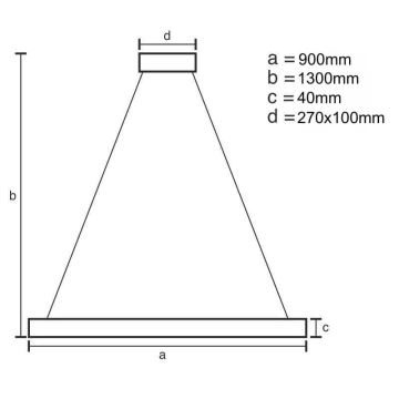 LED Reguliuojamas pakabinamas sietynas LED/55W/230V 3000-6500K + nuotolinio valdymo pultas