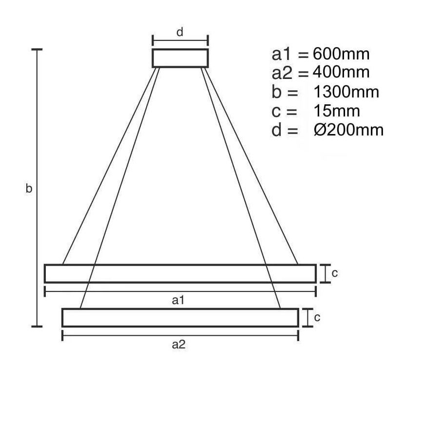 LED Reguliuojamas pakabinamas sietynas LED/65W/230V 3000-6500K + nuotolinio valdymo pultas