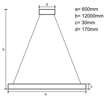 LED Reguliuojamas pakabinamas sietynas LED/75W/230V 3000-6500K + nuotolinio valdymo pultas