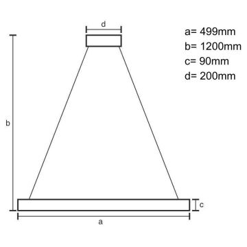 LED Reguliuojamas pakabinamas sietynas LED/80W/230V 3000-6500K juoda + nuotolinio valdymo pultas