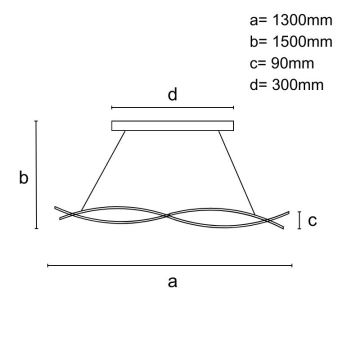 LED Reguliuojamas pakabinamas sietynas LED/80W/230V 3000-6500K + nuotolinio valdymo pultas