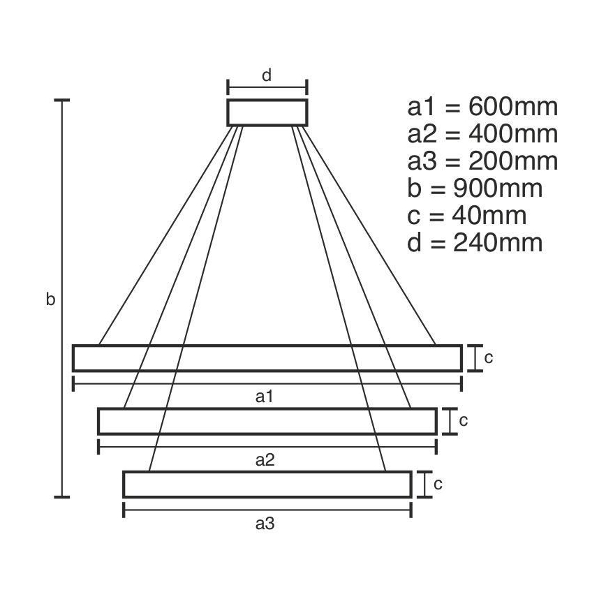 LED Reguliuojamas pakabinamas sietynas LED/85W/230V 3000-6500K + valdymo pultas