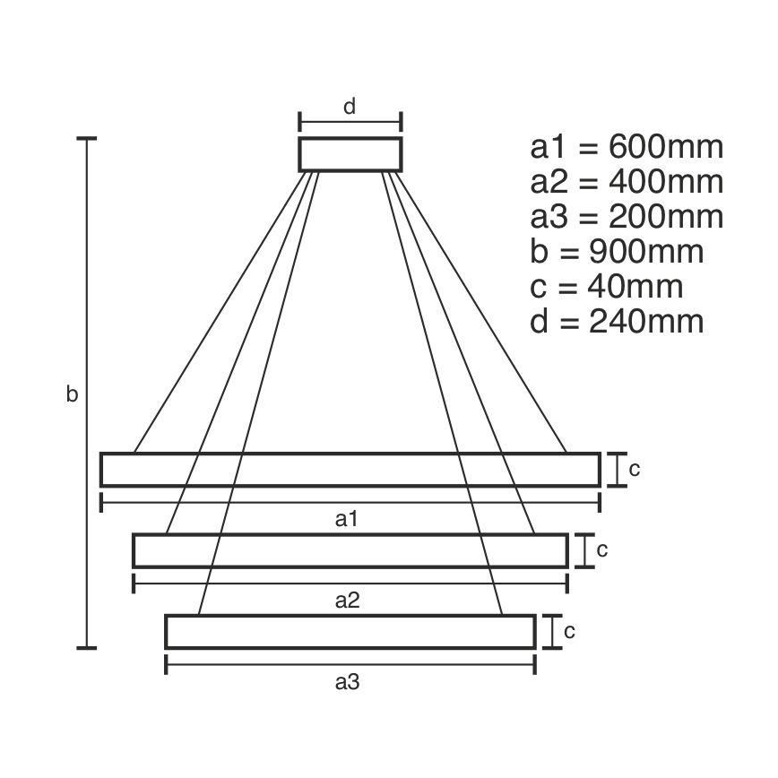 LED Reguliuojamas pakabinamas sietynas LED/85W/230V 3000-6500K + valdymo pultas