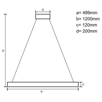 LED šviesos reguliavimas krištolas Sietynas ant stygos LED/90W/230V 3000-6500K juoda + nuotolinio valdymo pultas