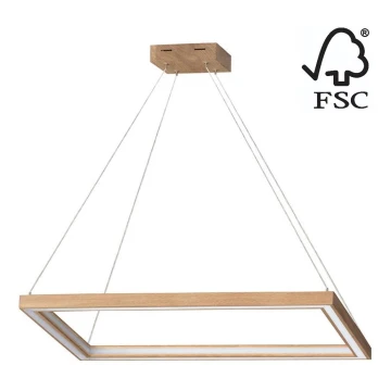 LED Reguliuojamas pakabinamas sietynas LEGNO 2xLED/33W/230V ąžuolas – FSC sertifikuota