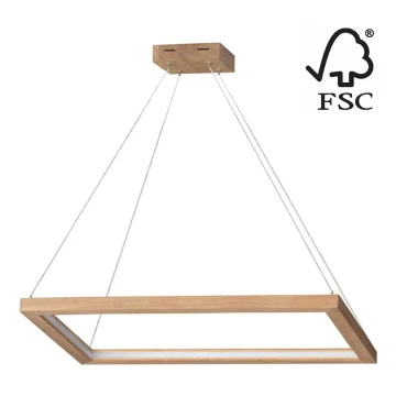 LED Reguliuojamas pakabinamas sietynas LEGNO LED/31,5W/230V ąžuolas – FSC sertifikuota