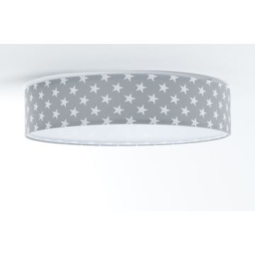 LED Reguliuojamas lubinis šviestuvas SMART GALAXY KIDS LED/24W/230V 3000-6500K žvaigždės pilka/balta + nuotolinio valdymo pultas