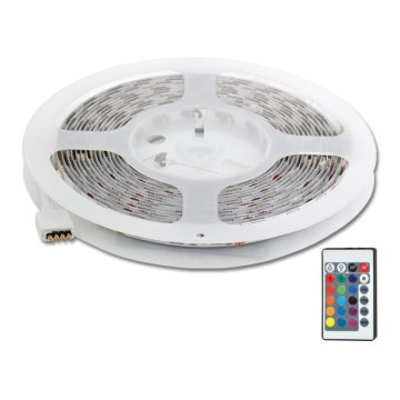 LED RGB juostelė 5 m LED/72W/230V + valdymo pultas