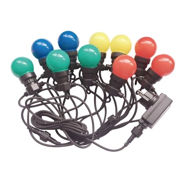 LED RGB lauko grandinė STRING 5m 10xLED/5W/230V IP44