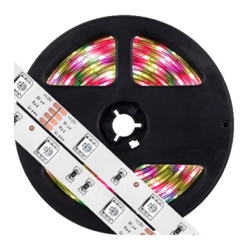 LED RGB pritemdoma juosta 5m LED / 7,2W / 12V IP65