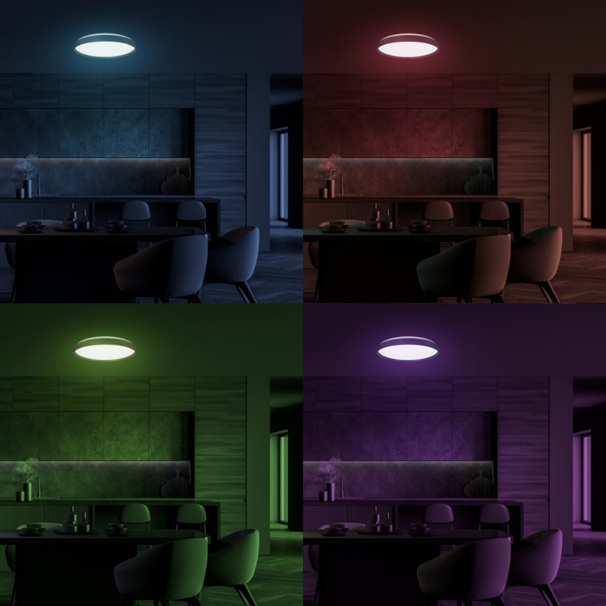 LED RGB Pritemdomas lubinis šviestuvas RINGO LED/36W/230V + nuotolinio valdymo pultas