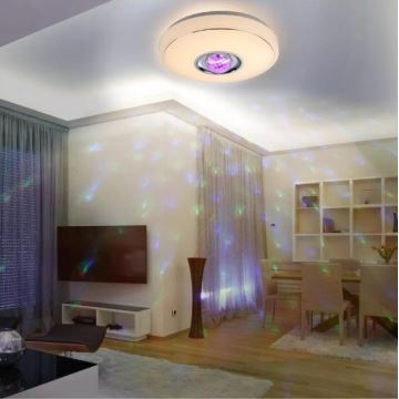 LED RGB Reguliuojamas lubinis šviestuvas MAGIC DISCO LED/18W/230V + valdymo pultas