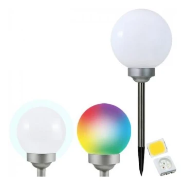 LED RGB saulės energija įkraunamas šviestuvas LED/0,2W/AA 1,2V/600mAh IP44