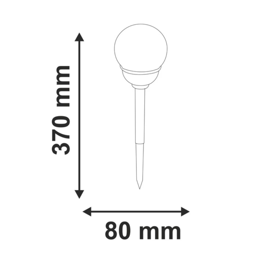 LED RGB šviestuvas, įkraunamas saulės energija LED/0,04W/1,2V IP44