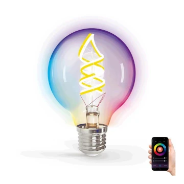 LED RGBW Elektros lemputė FILAMENT G80 E27/4,9W/230V 2700K Wi-Fi - Aigostar
