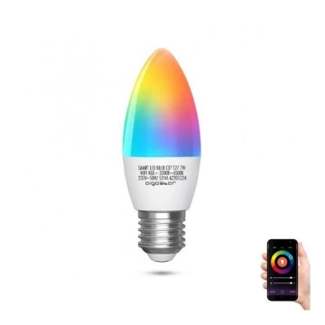 LED RGBW Lemputė C37 E27/7W/230V 3000-6500K Wi-Fi - Aigostar
