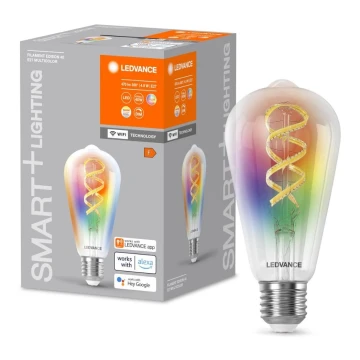 LED RGBW Reguliuojama lemputė SMART+ FILAMENT EDISON ST64 E27/4,8W/230V 2700-6500K Wi-Fi - Ledvance