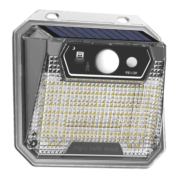 LED Saulės energijos sieninis šviestuvas su jutikliu LED/3W/5,5V IP65