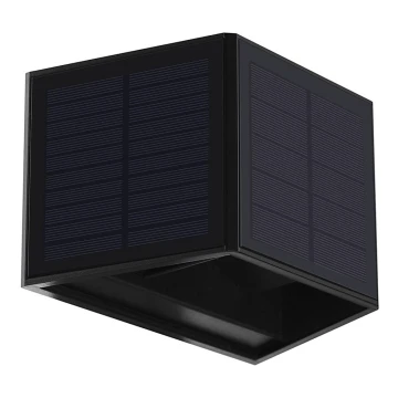 LED Saulės energijos sieninis šviestuvas WINGS LED/2W/3,2V 6000K IP54 juodas