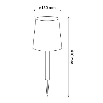 LED Saulės energijos šviestuvas RUMBA LED/1,2V IP44