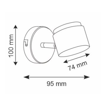 LED Sieninis akcentinis šviestuvas KUBIK LED/4,2W/230V baltas