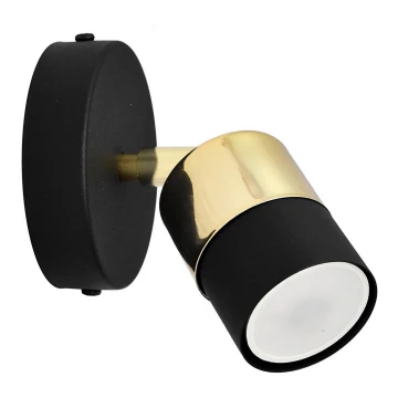 LED sieninis akcentinis šviestuvas TUBSSON 1xGU10/4,8W/230V juoda/auksas
