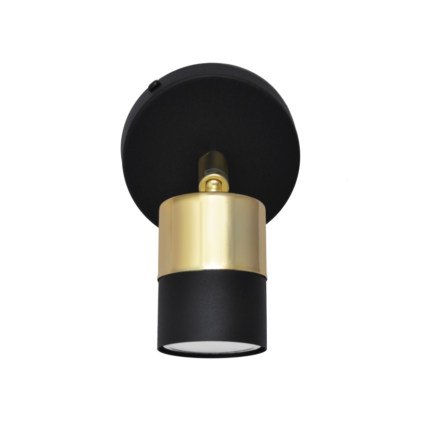 LED sieninis akcentinis šviestuvas TUBSSON 1xGU10/4,8W/230V juoda/auksas