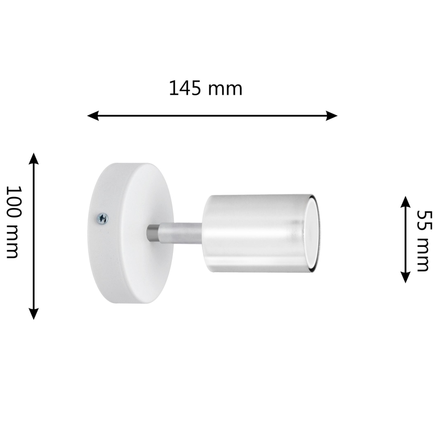 LED Sieninis akcentinis šviestuvas TUNE 1xGU10/4,8W/230V matinis chromas/balta