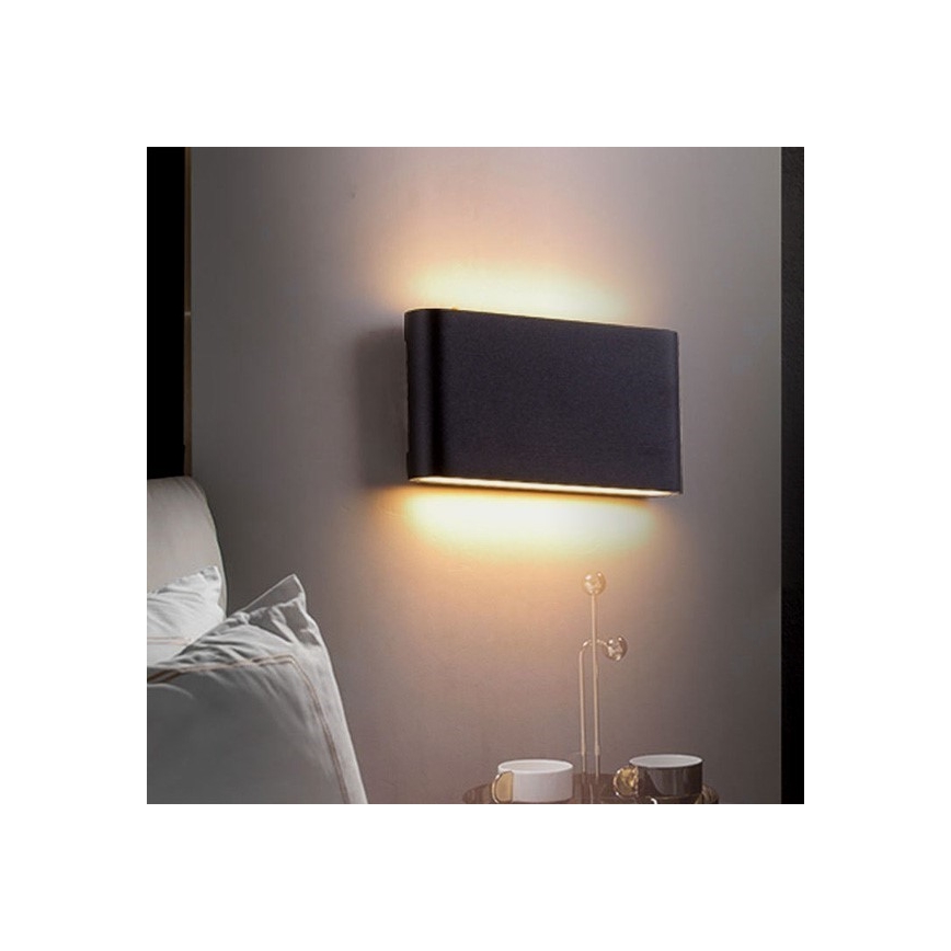 LED sieninis lauko šviestuvas FLOW 2xLED/6W/230V IP54 3000K antracitas