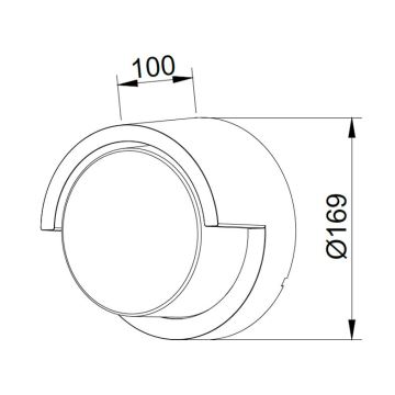 LED sieninis lauko šviestuvas LED/12W/230V 3000K IP65 juoda