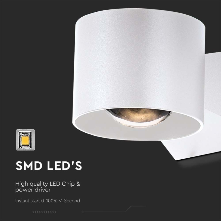 LED sieninis lauko šviestuvas LED/5W/230V 4000K IP65 balta