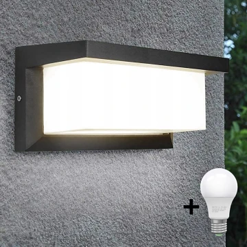 LED sieninis lauko šviestuvas NEELY 1xE27/10W/230V 3000K IP54 antracitas