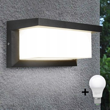 LED sieninis lauko šviestuvas NEELY 1xE27/15W/230V 3000K IP54 antracitas