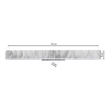 LED Sieninis šviestuvas PIERCE LED/24W/230V 60 cm balta/pilka