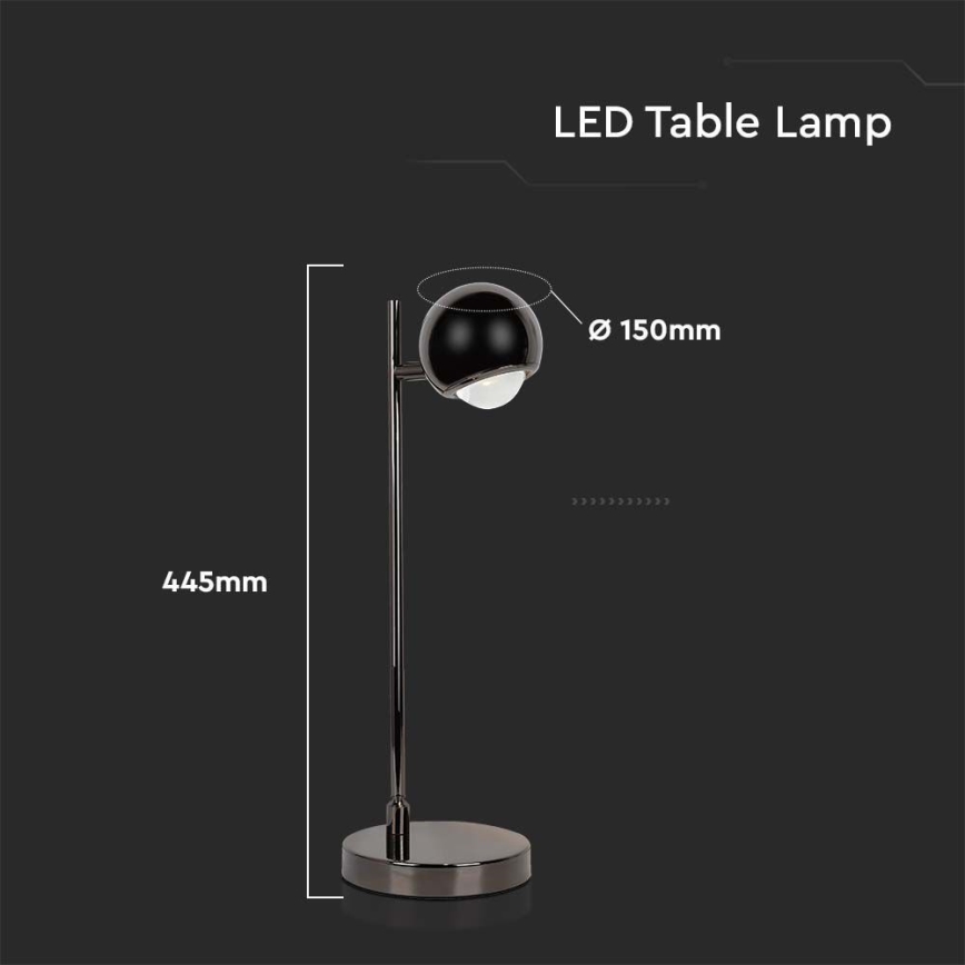 LED stalinis šviestuvas LED/5W/230V 3000K juoda