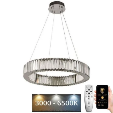 LED šviesos reguliavimas krištolas Sietynas ant stygos LED/40W/230V 3000-6500K chromas + nuotolinio valdymo pultas