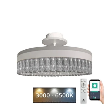 LED šviesos reguliavimas krištolas Tvirtinamas sietynas LED/75W/230V 3000-6500K balta + nuotolinio valdymo pultas