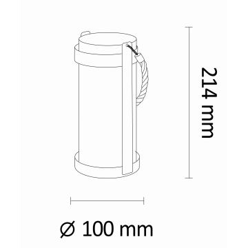 LED šviestuvas, įkraunamas saulės energija ASKOY LED/1,2V IP44