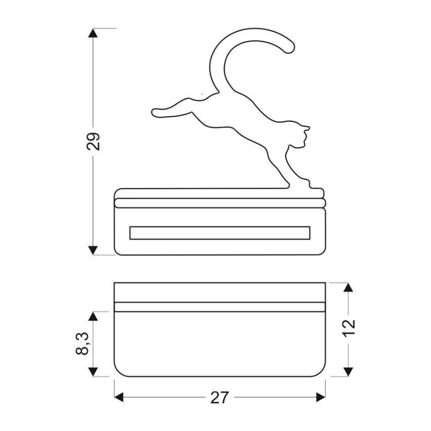 LED Vaikiškas sieninis šviestuvas su lentyna JUMPING CAT LED/5W/230V - FSC sertifikuota