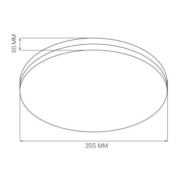 LED Vonios lubinis šviestuvas MOON LED/18W/230V black IP44