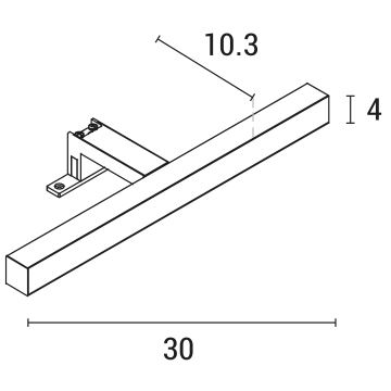 LED vonios veidrodžio apšvietimas LED/5W/230V 4000K 30 cm IP44 chromas