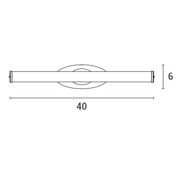 LED vonios veidrodžio apšvietimas LED/6W/230V 4000K 40 cm IP44 chromas