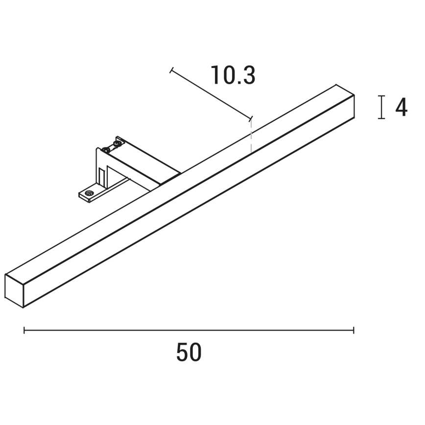 LED vonios veidrodžio apšvietimas LED/7W/230V 4000K 50 cm IP44 chromas