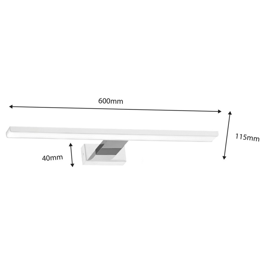 LED Vonios veidrodžio šviestuvas SHINE LED/13,8W/230V IP44 baltas/chromas