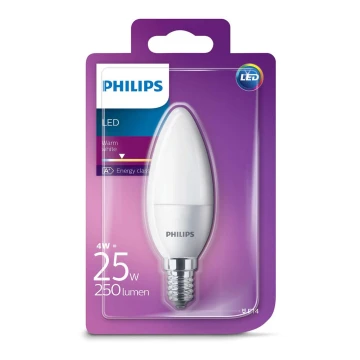 LED žvakė Philips E14/4W/230V - CANDLE pieno spalvos