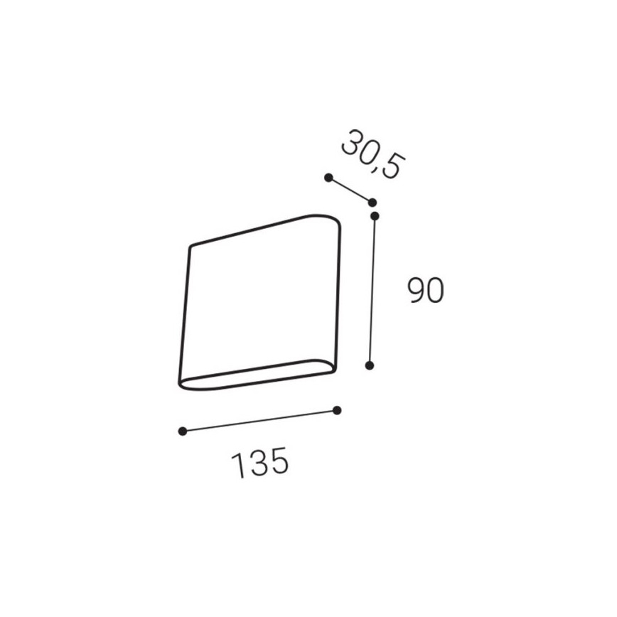 LED2 – LED Lauko sieninis šviestuvas FLAT 2xLED/3W/230V IP65 3000K/4000K/5700K juodas